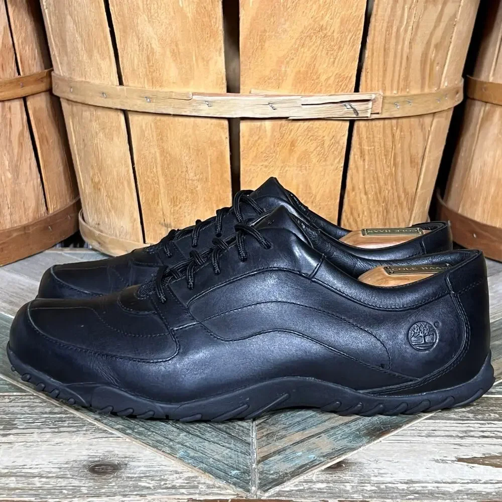 Timberland Earthkeepers Martlar Lace Black Leather Comfort Oxfords Mens Size 8.5